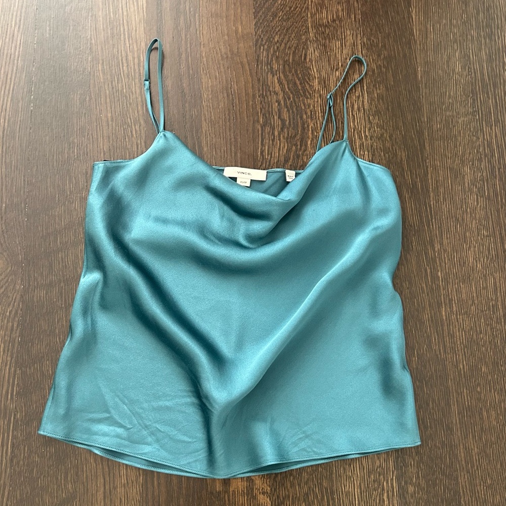 Vince Green/Blue Camisole Top
